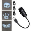 Halloween USB Projector Light Skull NightLight Ghost LED Lamp 360Degree Rotating Switchable Pattern Design Dark & Night Ambiance