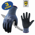 1/3Pair, Level 5Cut-Resistant Gloves, Firm Non-Slip Grip, Heavy Duty Work, Durable & Breathable Nitrile Foam Coated, Touchscreen