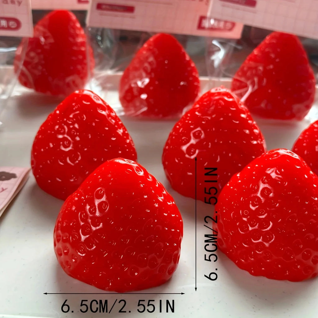 1Pc Squishy Big Strawberry Squeeze Toy Soft Pinch Fruit Pop Fidget Toys Party Entertainment Games Halloween Christmas Gift