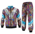 1990s Disco Tracksuit 2pcs Jogging Wear Retro Style Carnival Theme Party Suit Live Cosplay Jacket and Pants  cosplay costumes