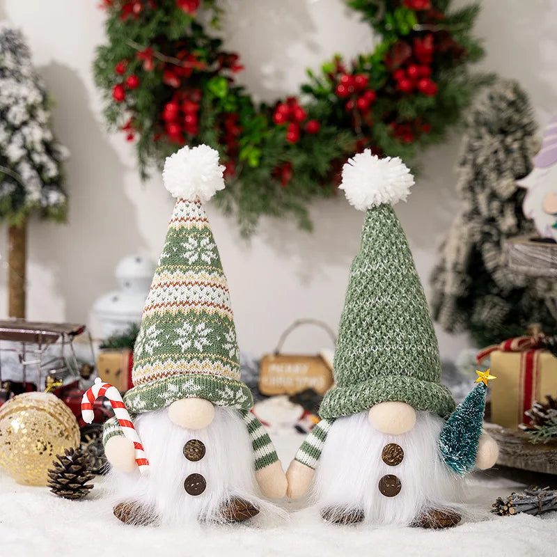 Glowing Knitted Gnome Doll with Led Night Light Christmas Decorations 2026 Home Xmas Tree Decor Navidad New Year 2027 Gift