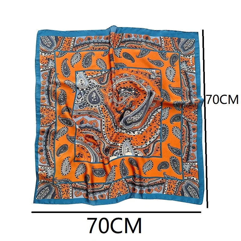 New Silk Scarf Neckerchief Women's Silk Square Scarf Purse Luxury Scarf for Women Designer Silk Headscarf SJ01
