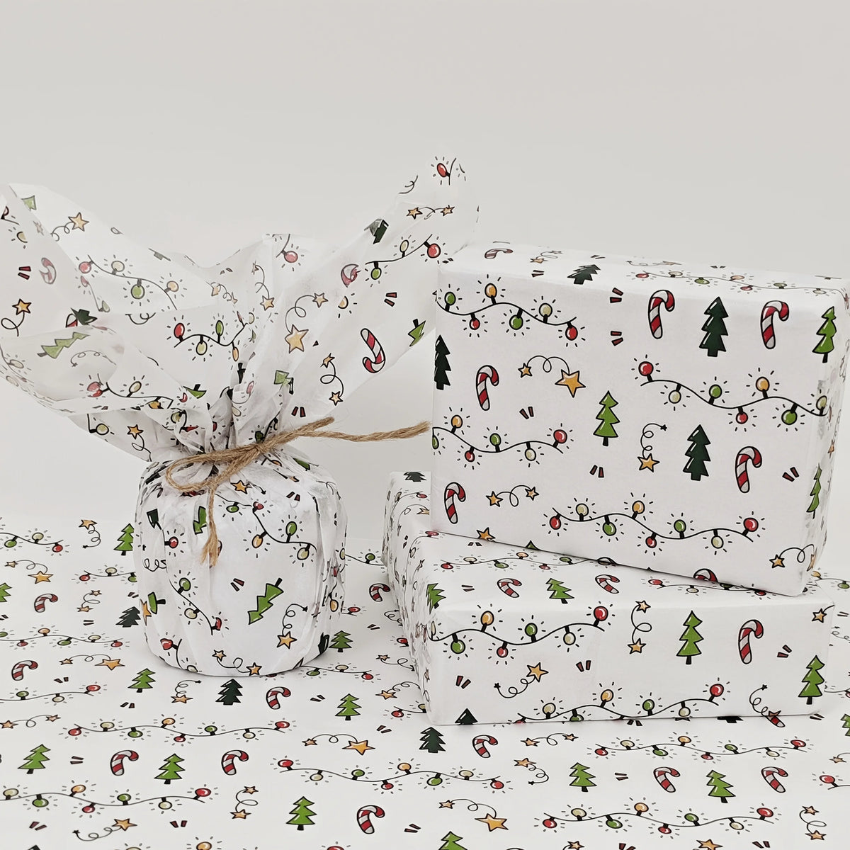 10/20 Sheets of Tissue Paper with Christmas Lantern Patterns, 20*14inch Gift Wrapping Papers, Suitable for Christmas, Winter, Thanksgiving, Birthday Gift Wrapping, Bouquet Filling, and Party Gift Packaging, Best for Christmas