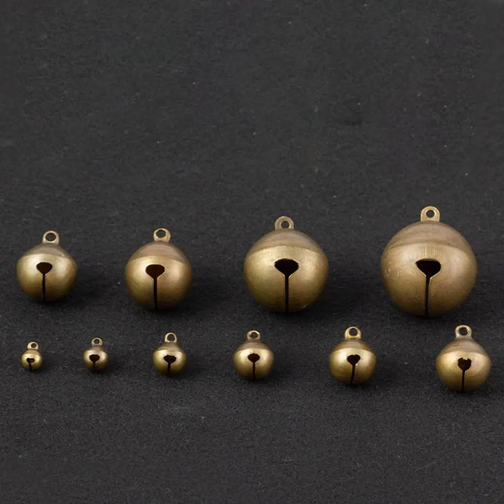 6/8/10/12/14/16/18/20/25mm Bronze Metal Jingle Bells Loose Beads Festival Party Christmas Decoration DIY Crafts Accessories