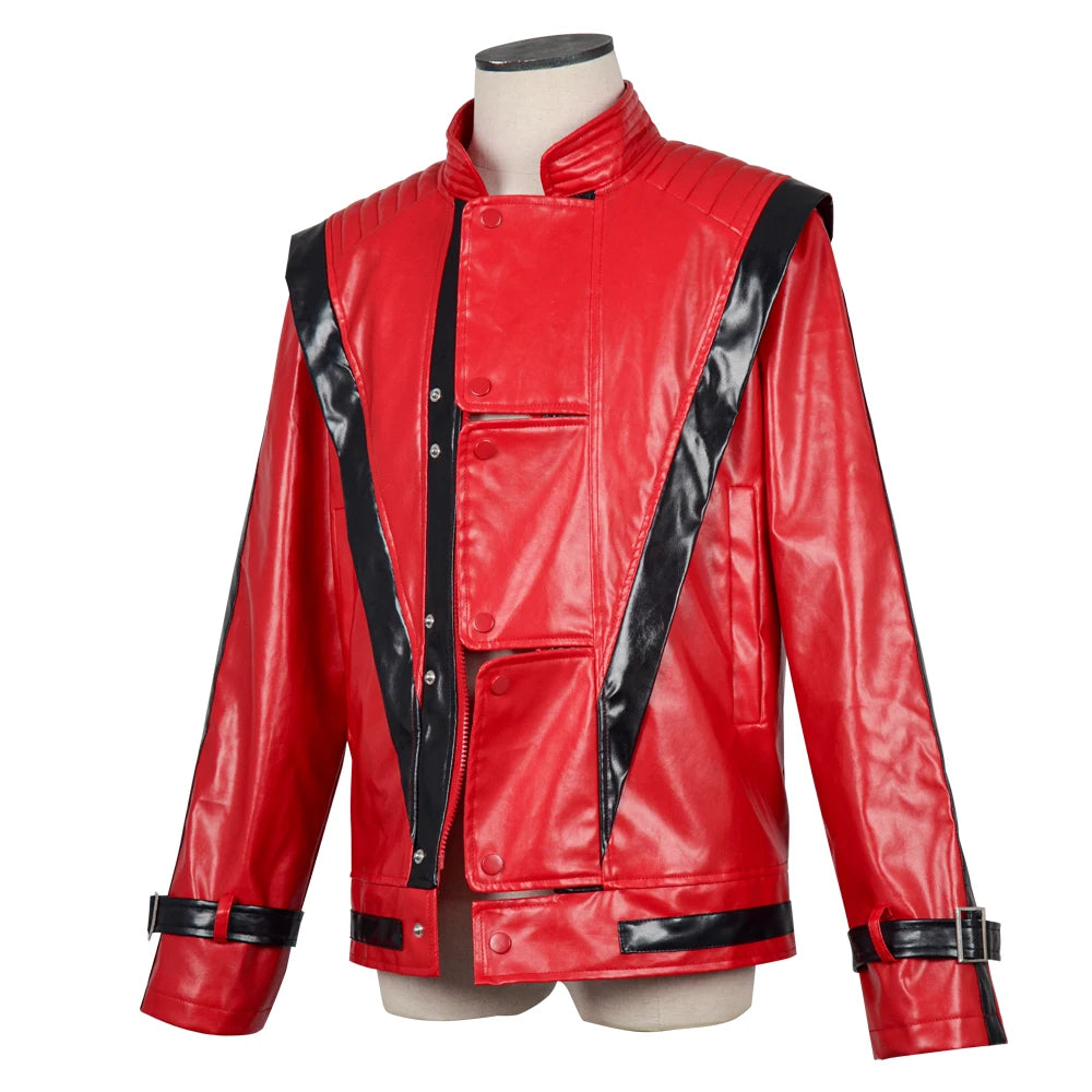 Men's Cosplay Jacket For Michael Jackson Impersonator Halloween Chirstmas Party Male Top  Coat Costumes New Stage Show Wear