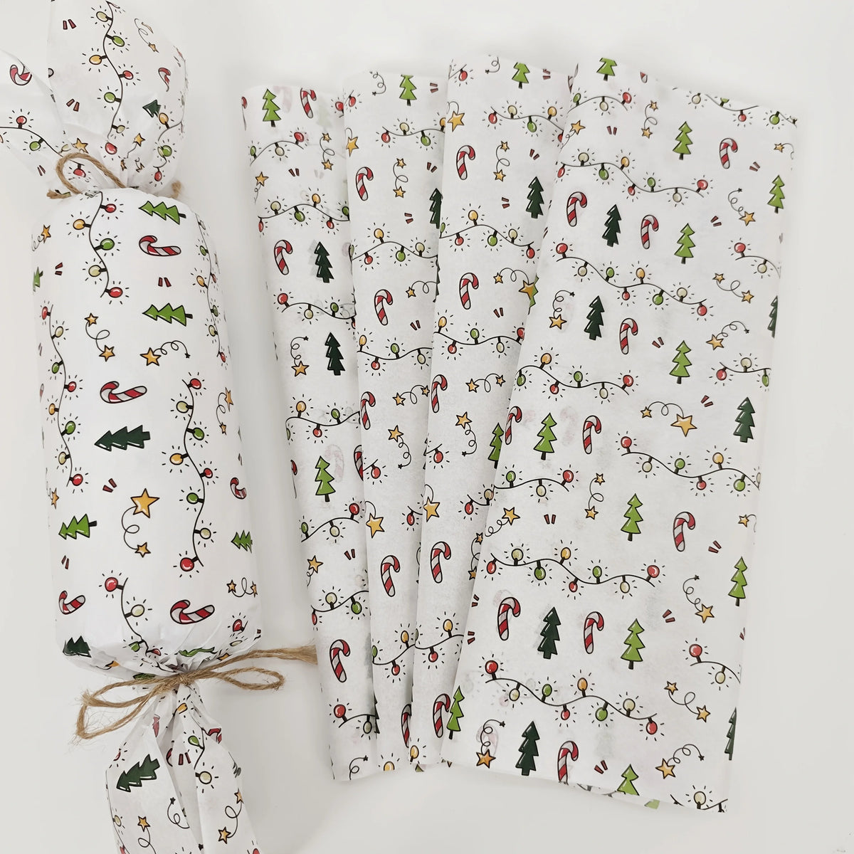10/20 Sheets of Tissue Paper with Christmas Lantern Patterns, 20*14inch Gift Wrapping Papers, Suitable for Christmas, Winter, Thanksgiving, Birthday Gift Wrapping, Bouquet Filling, and Party Gift Packaging, Best for Christmas