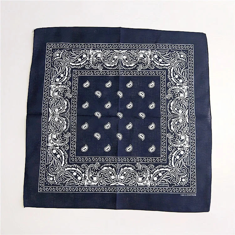 55cm*55cm Fashion Cotton Hip Hop Head Scarf Paisley Square Scarves Headwear Bandanna Hair Band Neck Wrist Wrap Band Accessories