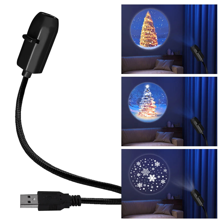 USB Direct-Connect Planetary Projector Lamp/Projector Sheet - Halloween and Christmas Atmosphere Light - Creative LED Night Ligh