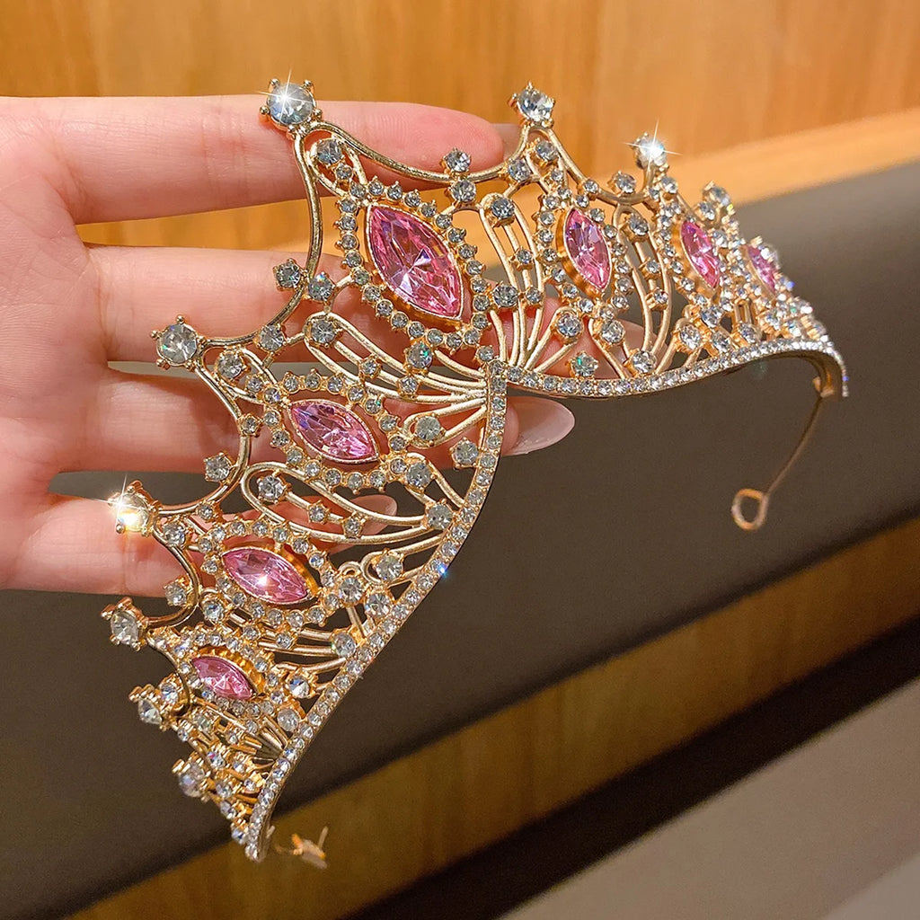1 large crown fashionable temperament crown headband sweet wind hair accessory suitable for performances and birthdays