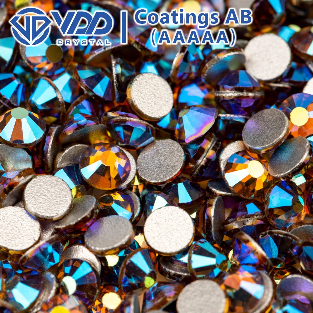VDD SS4-SS30 AAAAA Top Quality Multi-color AB Glass Rhinestones Crystal Glitter Strass Flat Back Glue On Stones For Nail Art DIY