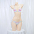 Japanese Anime Kawaii Cat Paw Micro Bikini Set Women Girl Bandage Backless Mini Swimsuit Underwear Lingerie Bathing Suit