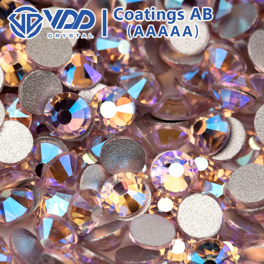 VDD SS4-SS30 AAAAA Top Quality Multi-color AB Glass Rhinestones Crystal Glitter Strass Flat Back Glue On Stones For Nail Art DIY