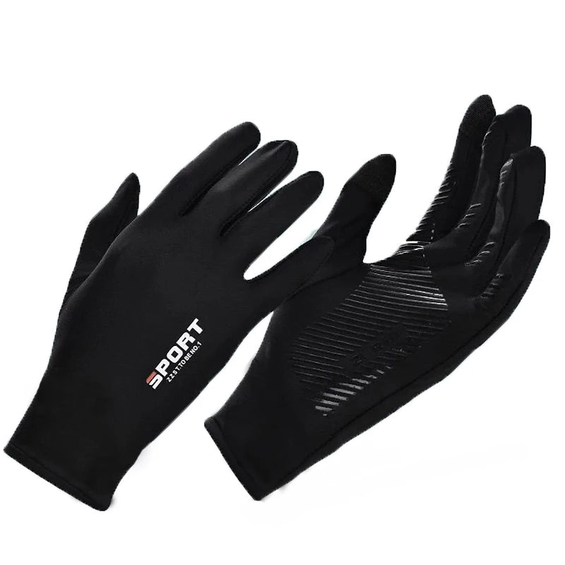 Summer Ice Silk Touchscreen Anti Slip Gloves Outdoor Fishing Waterproof Sunscreen Gloves Bicycle Gloves