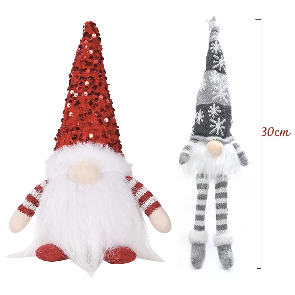 30cm Glowing Gnome Christmas Decorations 2026 Faceless Plush Dolls Elf Home Ornaments Navidad New Year 2027 Gift