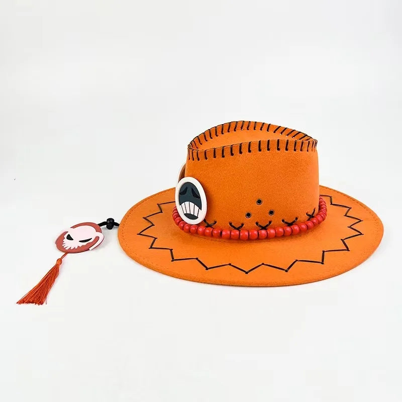 Brdwn Unisex Portgas D Ace Anime Cosplay Hats Cowboy Cap Adult Christmas Gift