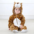 Winter Baby Rompers Baby Pijamas Panda Tiger Leopard Monkey Fox Animal Cartoon Hooded Jumpsuits Cosplay Costume Boys Girl Pajama