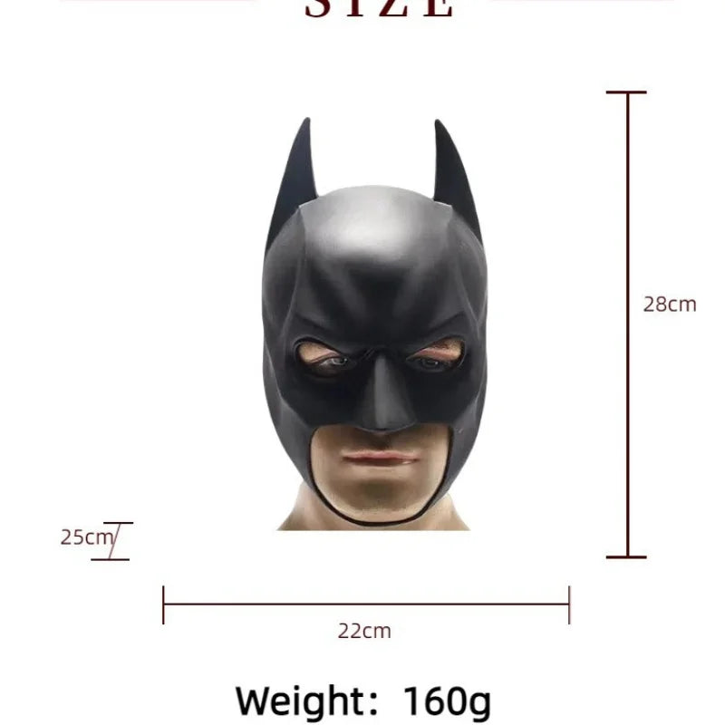 Bat Mask Headgear Latex Material Cosplay Headgear Halloween Night Dance Party Adult Masquerade Mask Latex Mask for Men Anime
