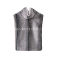 Neo Mint 2025 Brand Fashion Faux Fur Sable Vest Crop Top Autumn Winter Turtleneck Eco Mink Fur Tank Tops Sleeveless Jacket Coat