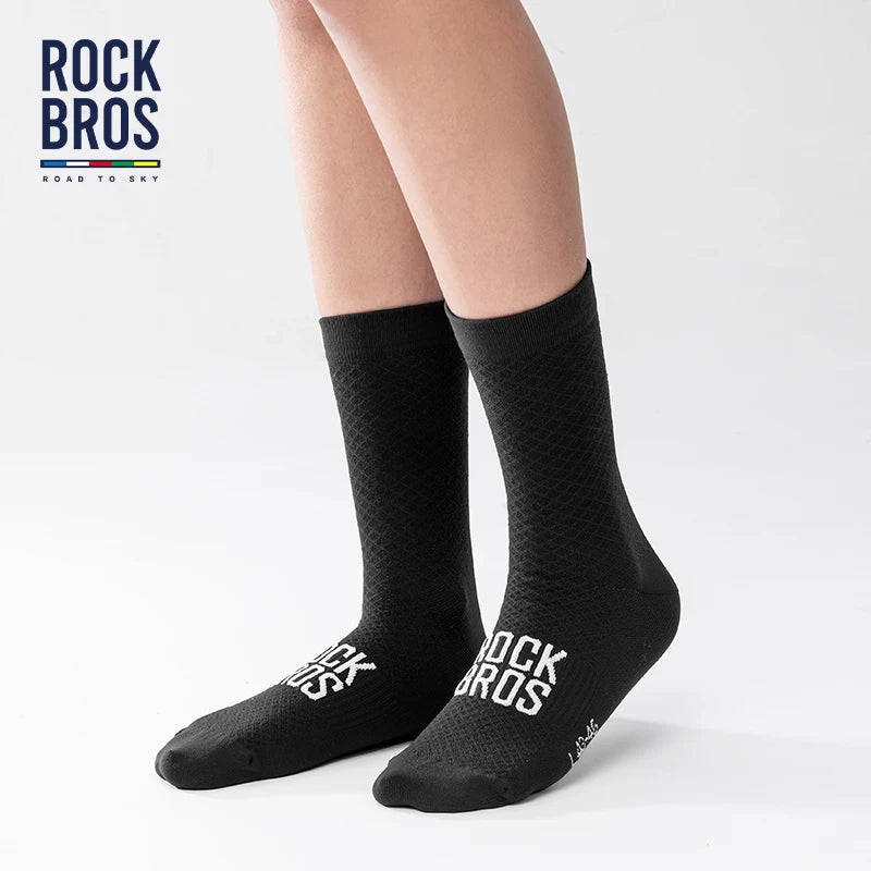 ROCKBROS Cycling Socks Soothing Sport Socks Shock Absorbing Bike Socks Breathable Fabric High Elastic Outdoor Socks A Pair