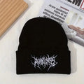 Warm Women Men Winter Beanies Hats Gothic Street Punk Knitted Bonnet Caps 100% Acrylic Fashion Keep Warm Skullies Beanies Hats