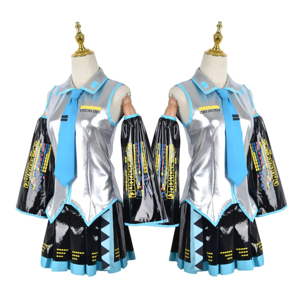 Cosplay Ensemble Complet En Cuir Argenté Tissu Costume  Cosplay Chapeaux Costume Tenue JK Robe De Marin Lycée Uniforme