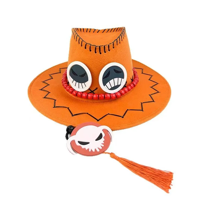 Brdwn Unisex Portgas D Ace Anime Cosplay Hats Cowboy Cap Adult Christmas Gift