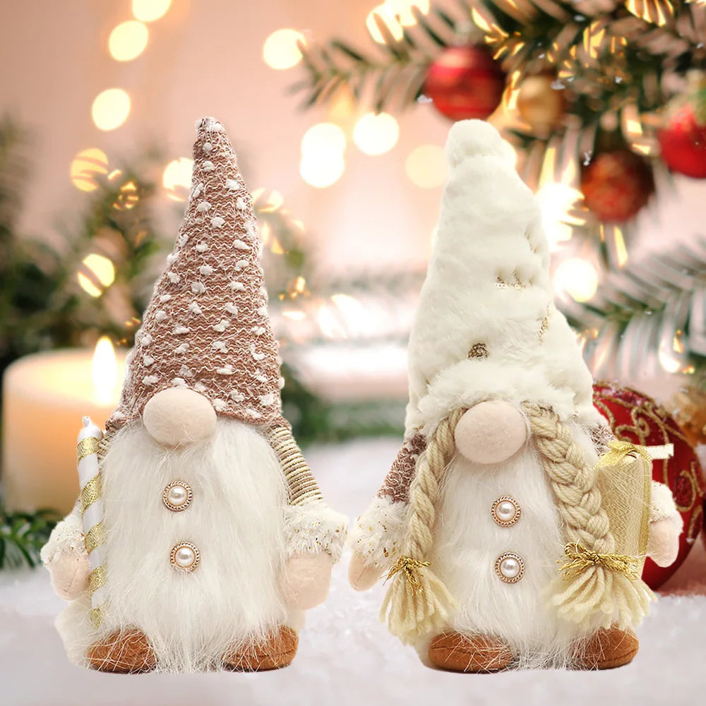 30cm Glowing Gnome Christmas Decorations 2026 Faceless Plush Dolls Elf Home Ornaments Navidad New Year 2027 Gift