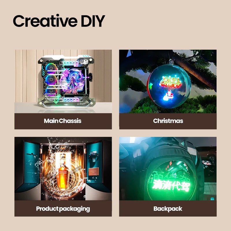 New 15.3 CM Custom Logo Products Transparent LED Display mini 3D Hologram Fan Projector Halloween Christmas Hologram Display