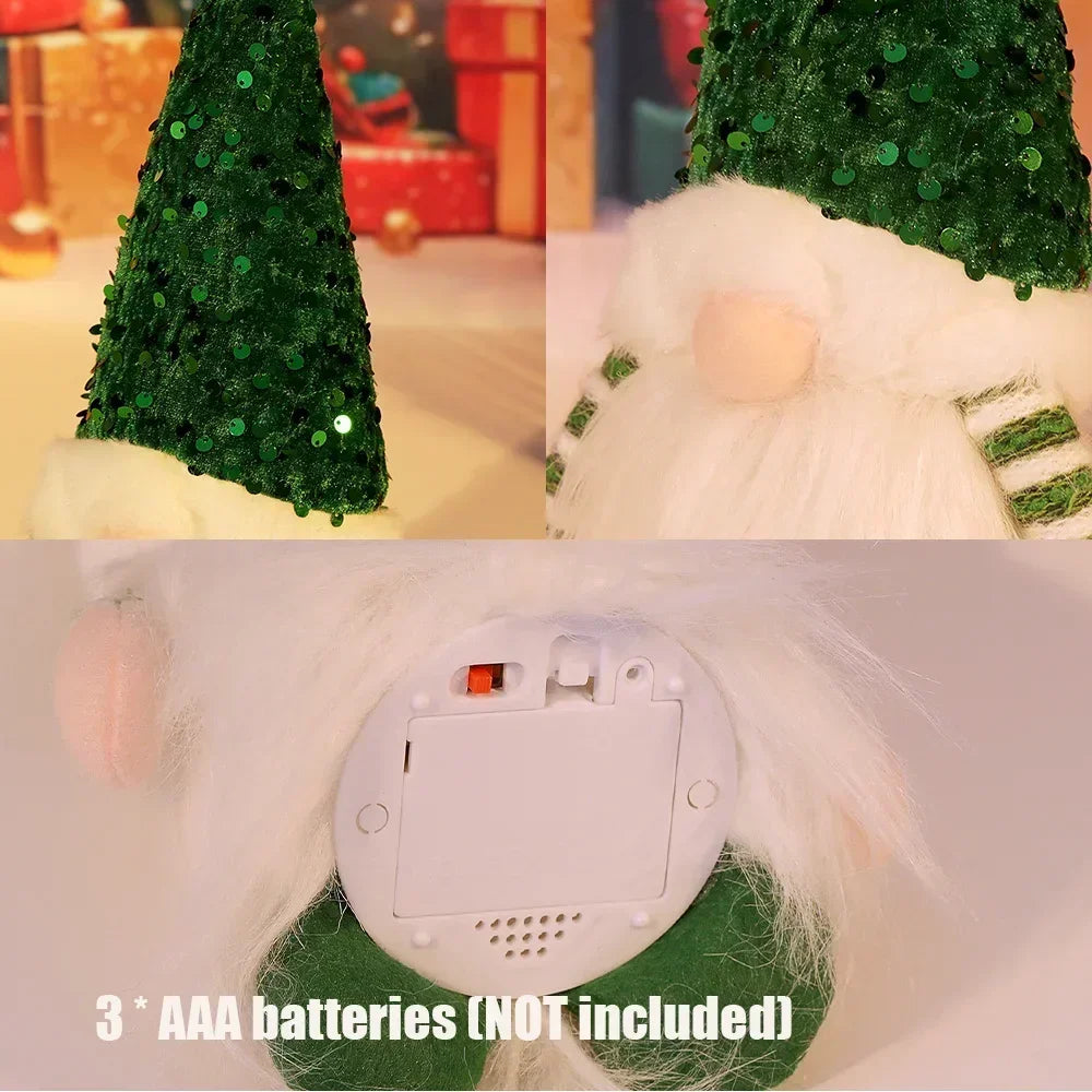 Glowing Knitted Gnome Doll with Led Night Light Christmas Decorations 2026 Home Xmas Tree Decor Navidad New Year 2027 Gift