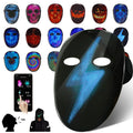 HD Luminous LED Mask with Voice Recognition Gesture Sensing Support Video Animation Programmable App Light up Mask