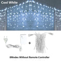 3.5M-40M LED Icicle Curtain String Fairy Lights Garland Outdoor Christmas Lights New Year Birthday Wedding Street Holiday Decor