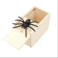 Tricky Toy Simulation Spider Wooden Box Spoof Insect Spider Box Creative Haunted House Horror Scene Layout Small Wooden Box