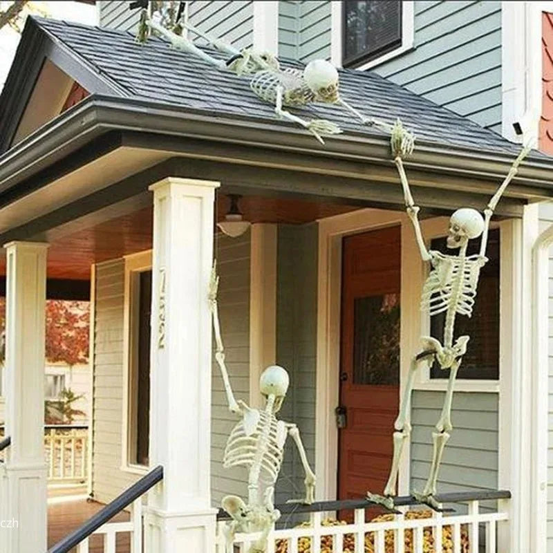 40cm Human Shape Bones Posable Skeleton,Haunted House Horror Props,Halloween Skull Skeleton Party Home Decorations DIY Supplies