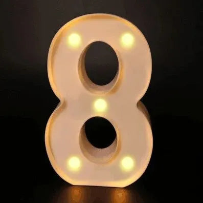 Number Letter Lamp Luminous Alphabet LED Lights Decororation Night Light for Home Wedding Birthday Christmas Party Decoration